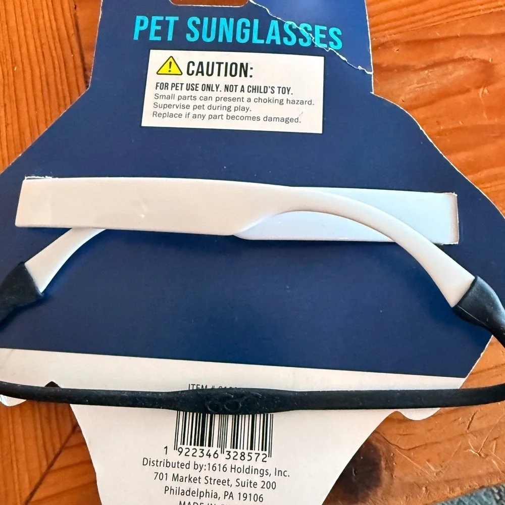 Pawsitively Fun White Square Pet Sunglasses with Adjustable Strap NEW